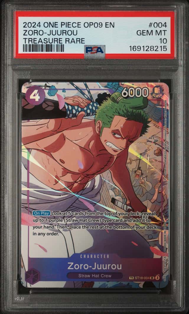 2024 One Piece Emperors In the New World Treasure Rare Zoro Juurou #ST18-004