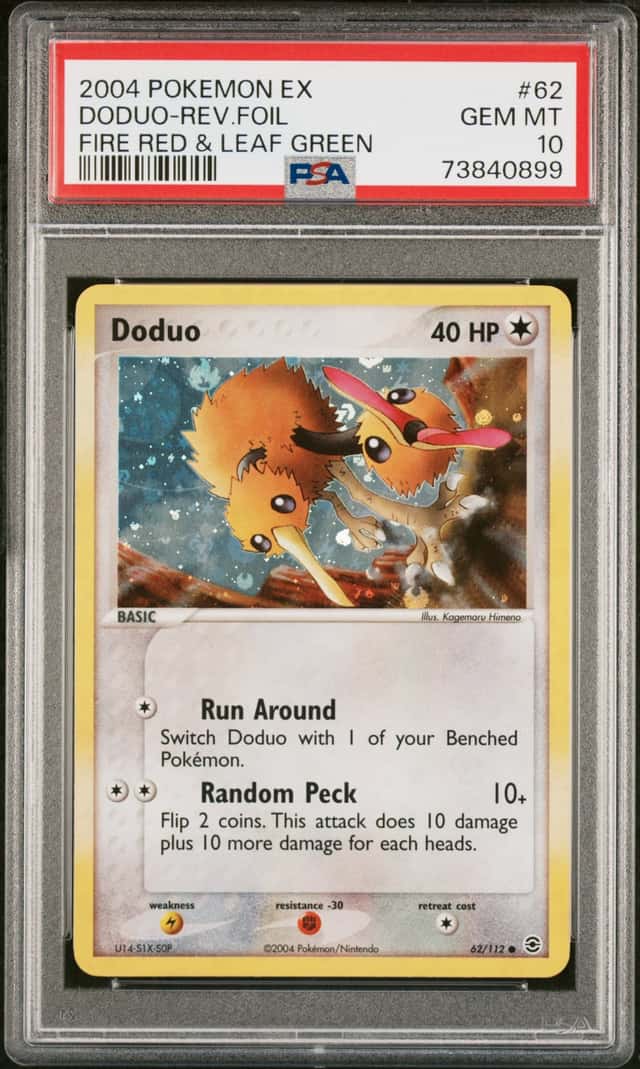 2004 Pokemon Ex Fire Red Leaf Green Reverse Foil Doduo #62
