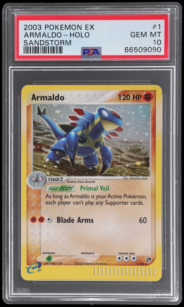 2003 Pokemon Ex Sandstorm Holo Armaldo #1