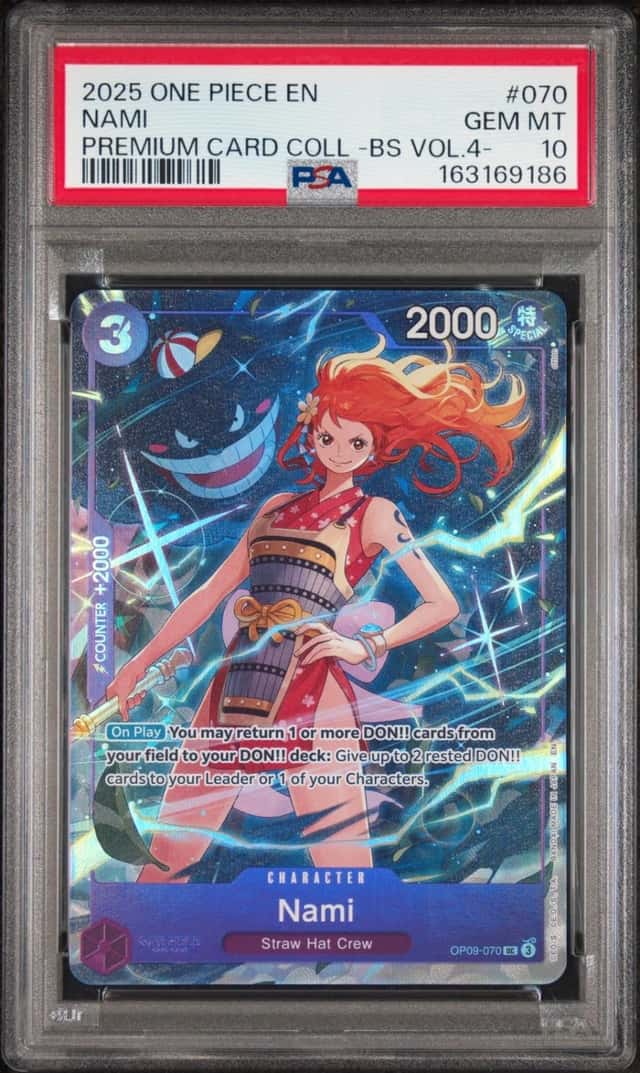 2025 ONE PIECE PREMIUM CARD COLLECTION BEST SELECTION VOL.4 #070 NAMI PSA 10