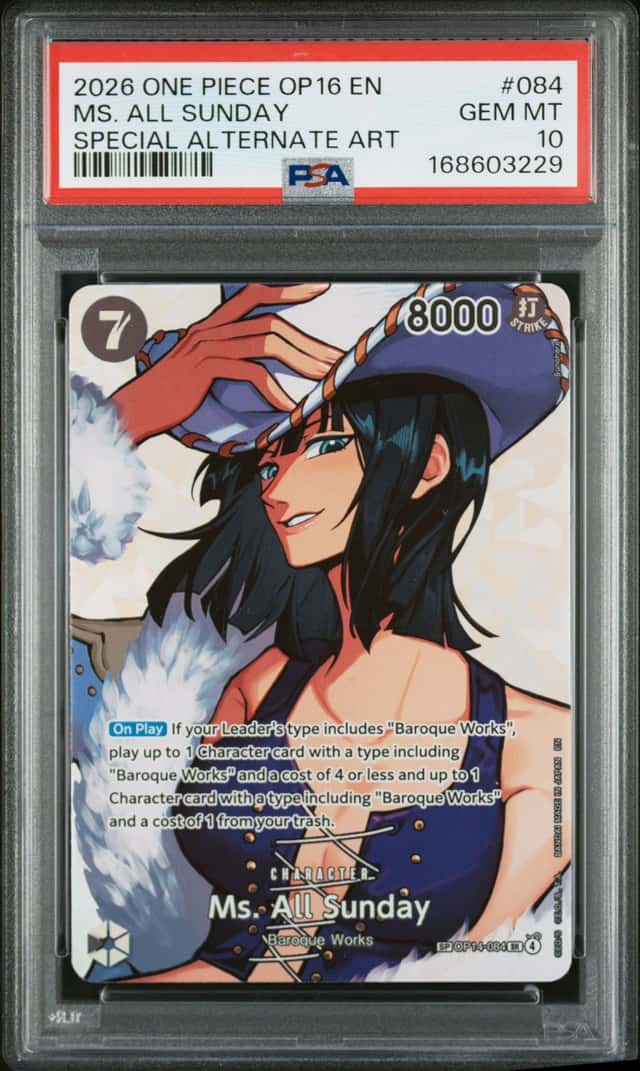 2026 ONE PIECE OP16-THE TIME OF BATTLE #084 MS. ALL SUNDAY PSA 10