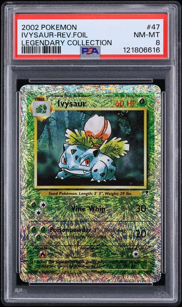 2002 Pokemon Legendary Collection Reverse Holo Ivysaur #47 PSA 8 NM-MT