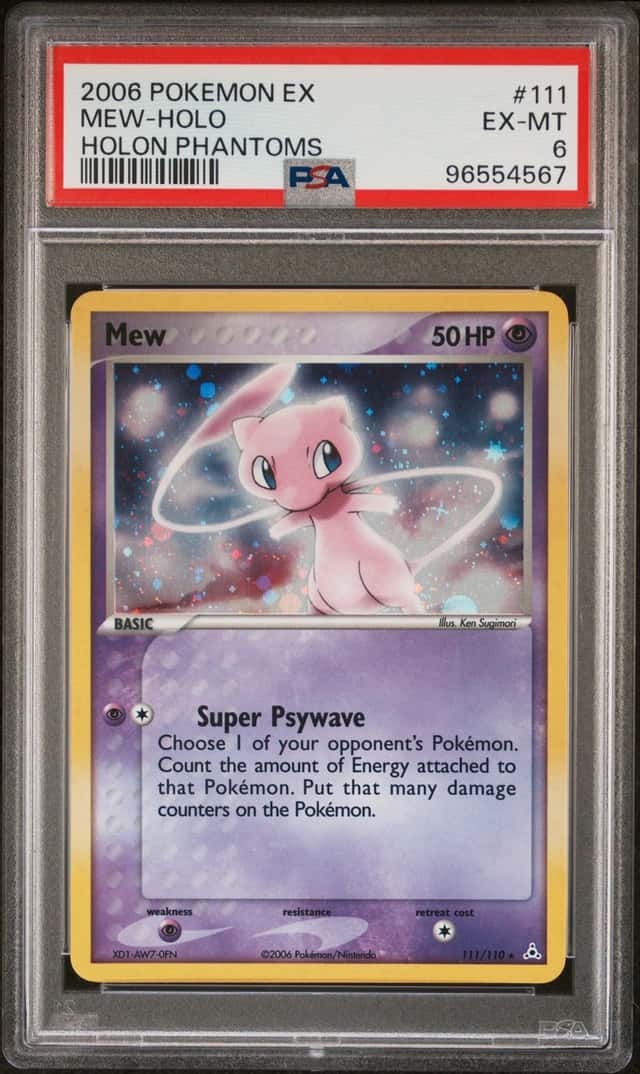 2006 Pokemon EX Holon Phantoms Holo Mew #111 PSA 6 EXMT