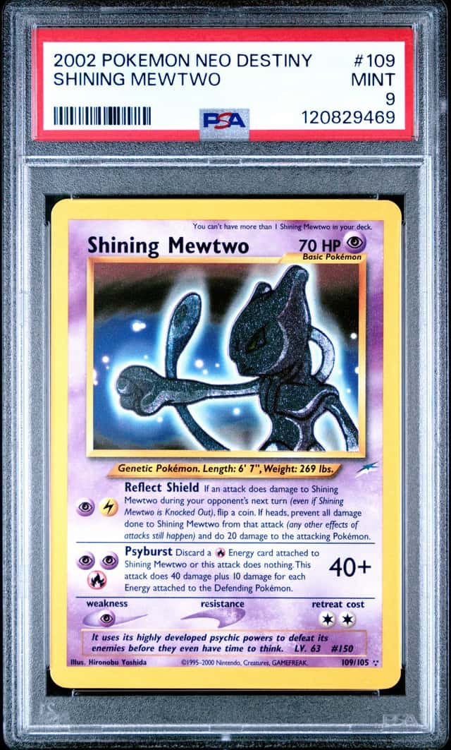 2002 Pokemon Neo Destiny Shining Mewtwo #109 PSA 9 MINT