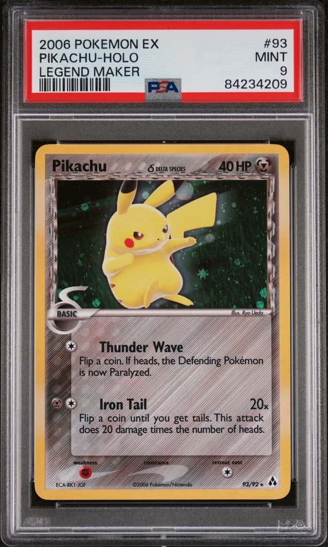 2006 Pokemon EX Legend Maker Holo Pikachu #93 PSA 9 MINT