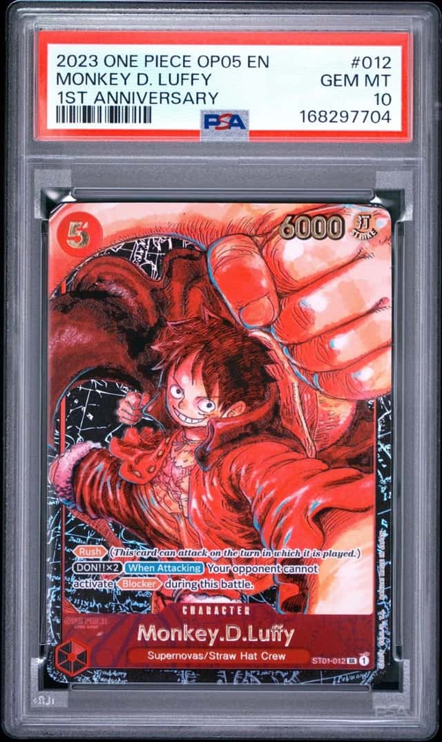 2023 ONE PIECE AWAKENING OF THE NEW ERA 1ST ANNIV #012 MONKEY D. LUFFY PSA 10