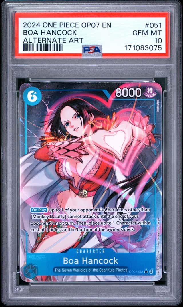 2024 One Piece OP07 En Alternate Art #051 Boa Hancock PSA 10 GEM MINT