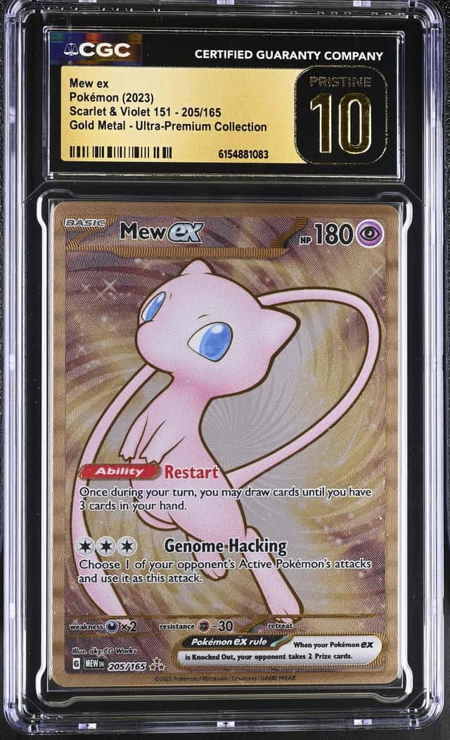 2023 Pokemon MEW EN 151 Ultra Premium UPC #205 Mew ex Gold Metal CGC 10 PRISTINE