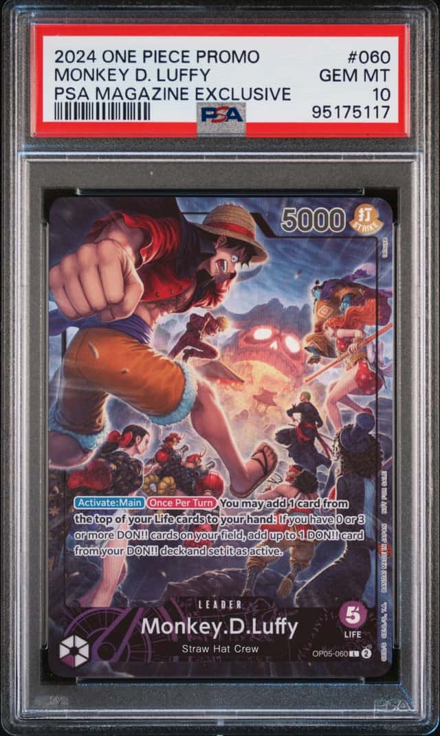 2024 One Piece Promos Monkey D. Luffy PSA Magazine Exclusive PSA 10 #060