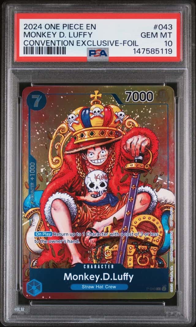 2024 One Piece Promos Monkey D. Luffy Convention Exclusive-Foil PSA 10 #043