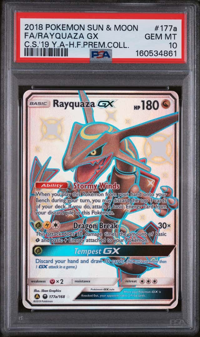 2018 Pokemon Sun & Moon Celestial Storm Rayquaza Promos #177a /168 PSA 10