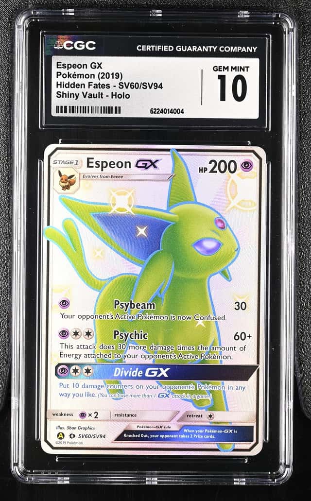 Espeon Gx SV60/SV94 Shiny Vault Holo Hidden Fates Pokemon CGC 10 Gem Mint