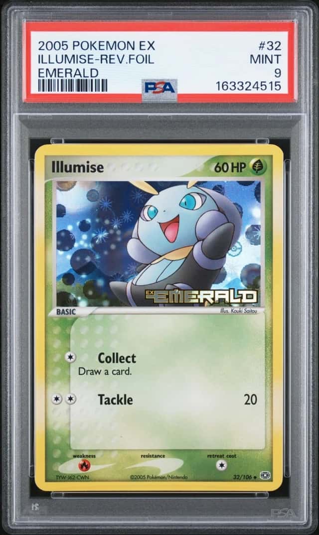 Pokemon Illumise Reverse Holo Emerald 32/106 PSA 9 Mint