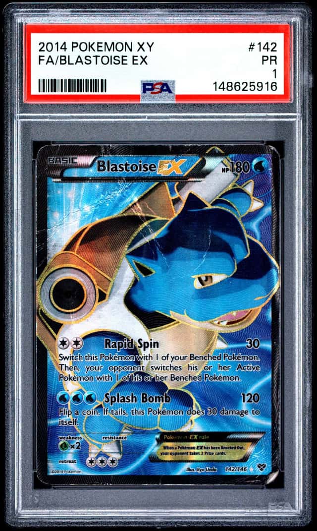 PSA 1 Blastoise EX #142 PR Ultra Rare Full Art Holographic XY Pokémon 2014