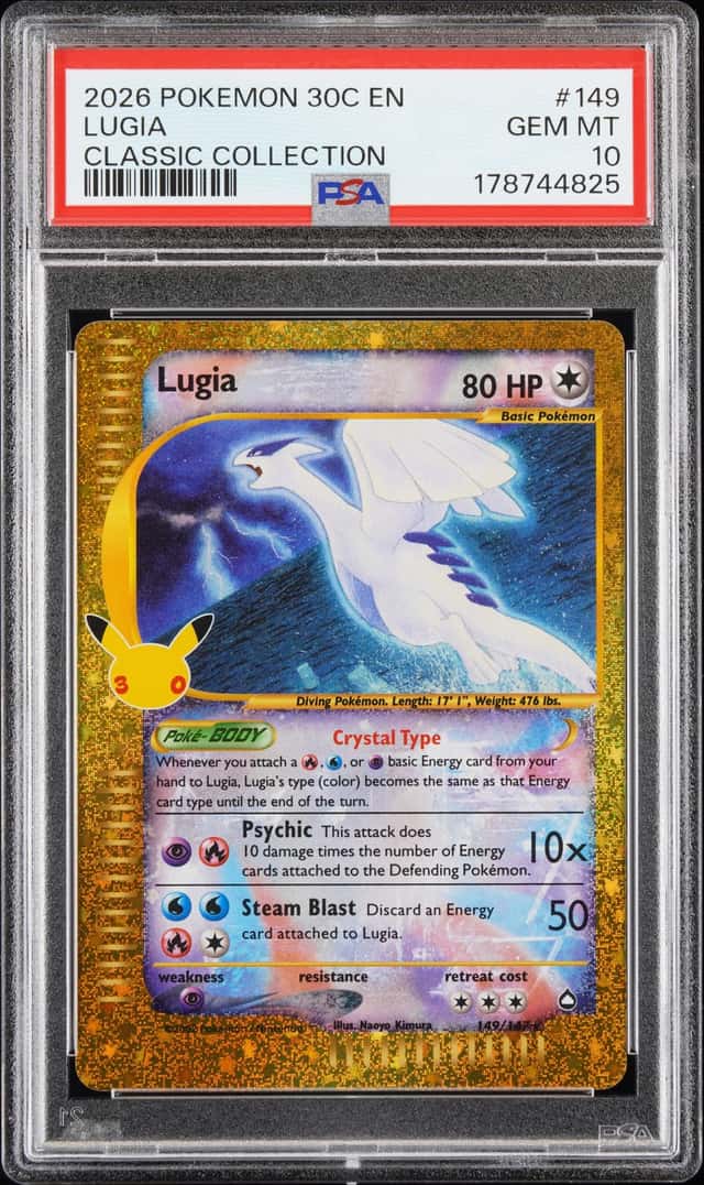 2026 POKEMON 30C EN-30TH CELEBRATION CLASSIC COLLECTION #149 LUGIA PSA 10