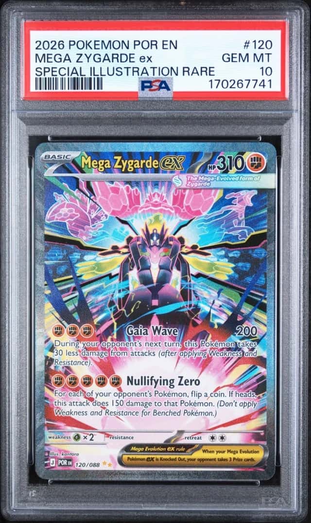 2026 POKEMON POR EN-PERFECT ORDER #120 MEGA ZYGARDE EX PSA 10