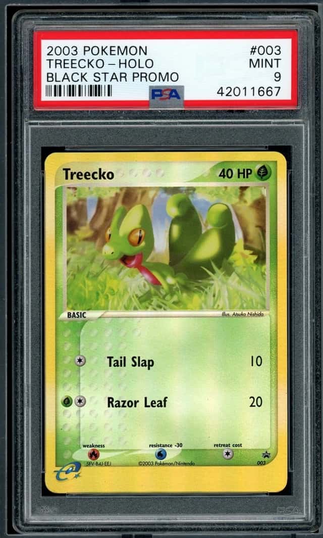 2003 POKEMON TREECKO-REV.FOIL BLACK STAR PROMO #003 PSA 9