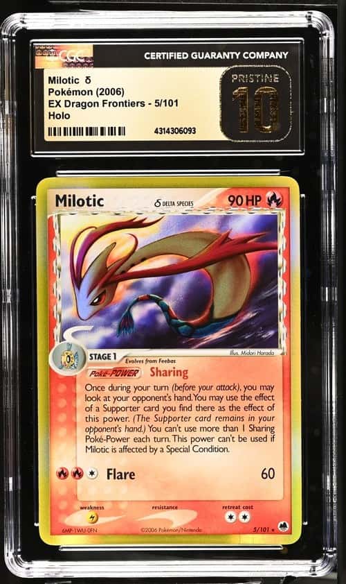 Pokémon Milotic δ 2006 EX Dragon Frontiers 5/101 Holo CGC PRISTINE 10
