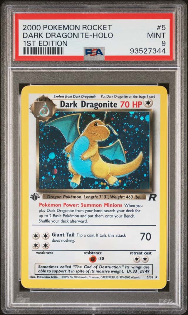 POKEMON DARK DRAGONITE 2000 ROCKET #5 1ST EDITION HOLO PSA 9
