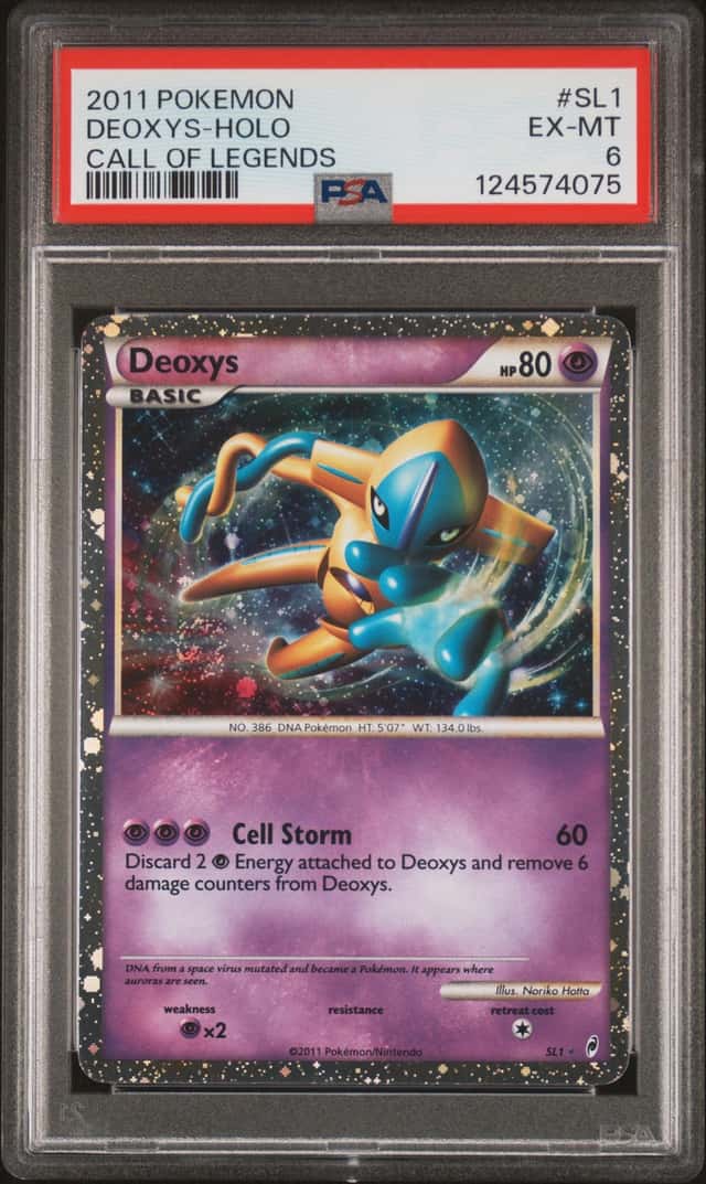 POKEMON POKEMON 2011 CALL OF LEGENDS #SL1 HOLO PSA 6
