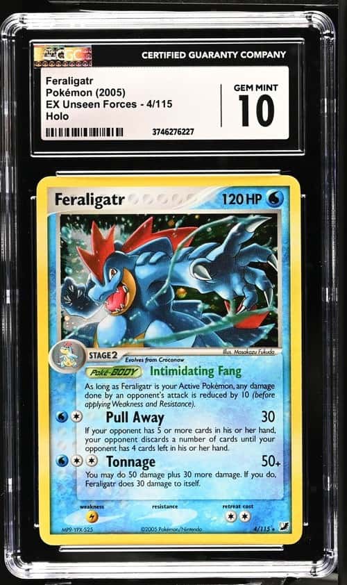 2005 Pokémon Feraligatr Holo EX Unseen Forces #4/115 CGC 10