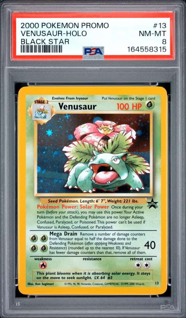 2000 POKEMON WIZARDS OF THE COAST BLACK STAR PROMOS #13 VENUSAUR PSA 8