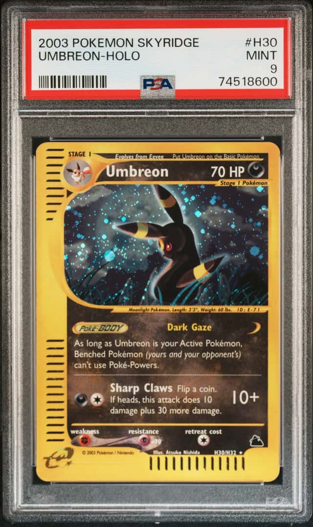 POKEMON UMBREON 2003 SKYRIDGE #H30 HOLO PSA 9