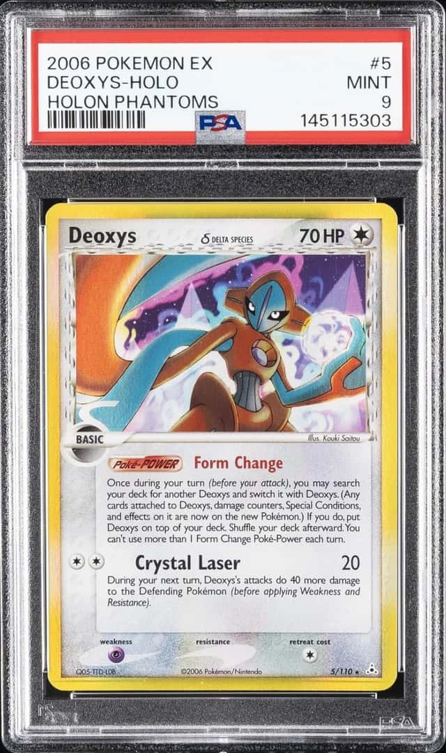 2006 POKEMON EX HOLON PHANTOMS #5 DEOXYS-HOLO PSA 9