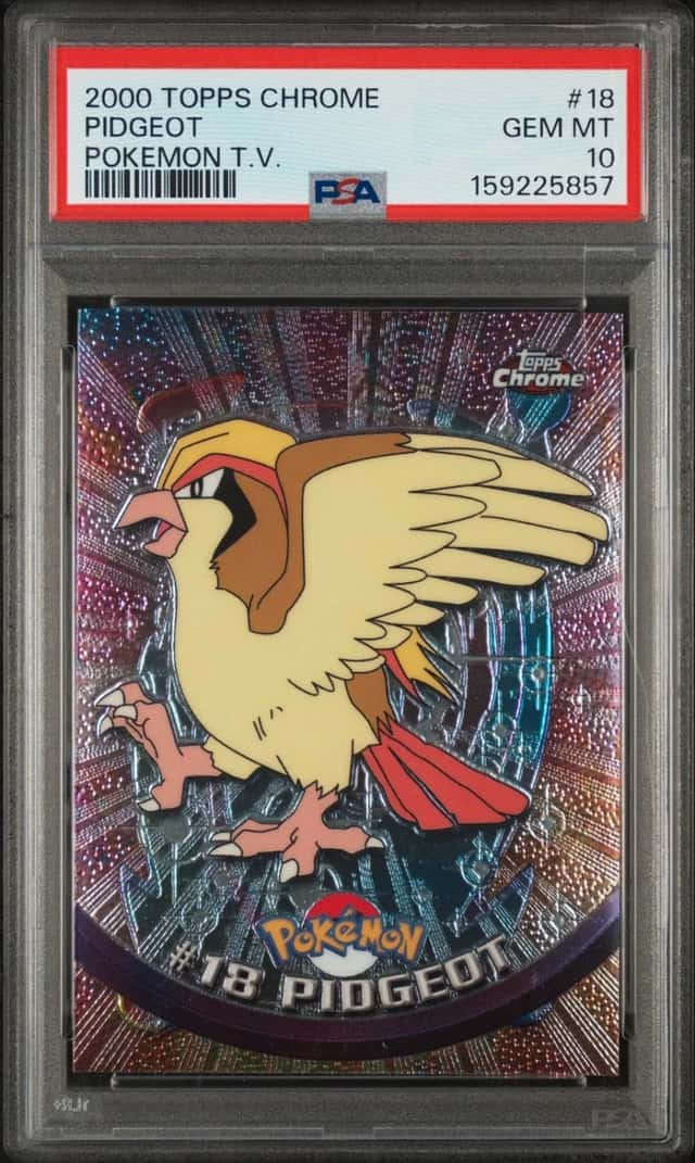2000 TOPPS CHROME POKEMON T.V. #18 PIDGEOT PSA 10