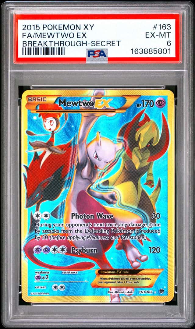 Pokémon TCG 2015 XY BREAKthrough Mewtwo EX 163/162 Holo PSA 6