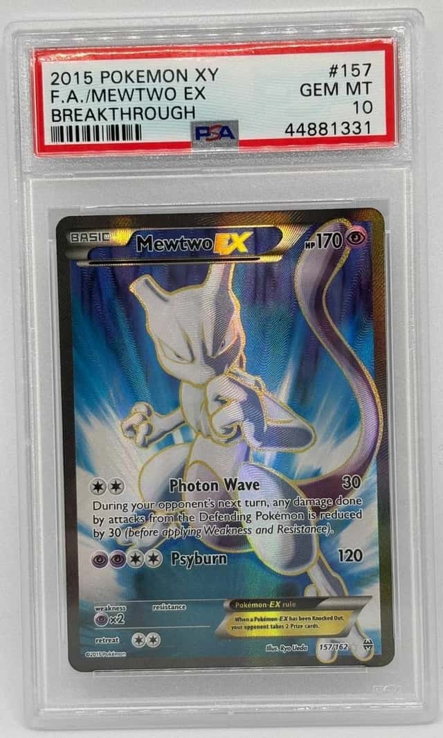 2015 POKEMON PSA 10 XY BREAKTHROUGH #157 FA/MEWTWO EX BREAKTHROUGH - POP 260
