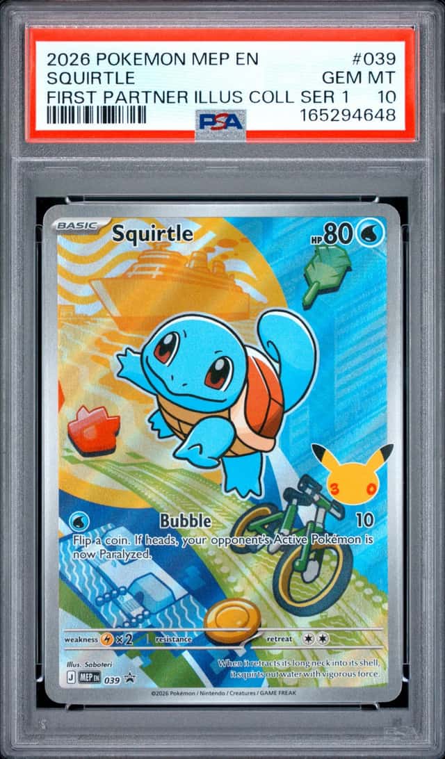 PSA 10 Squirtle 039 MEP Promo First Partner Illustration Collection 1 Pokemon