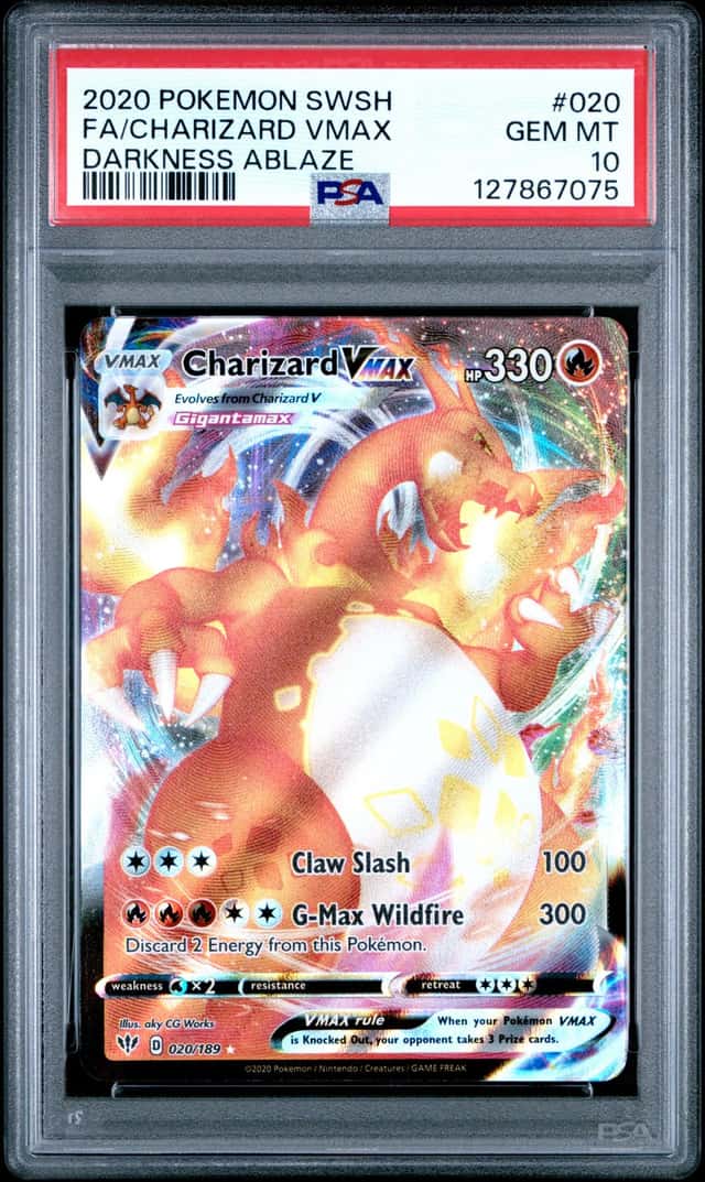 2020 Pokemon SWSH Darkness Ablaze Charizard VMAX #020/189 PSA 10 GEM MINT