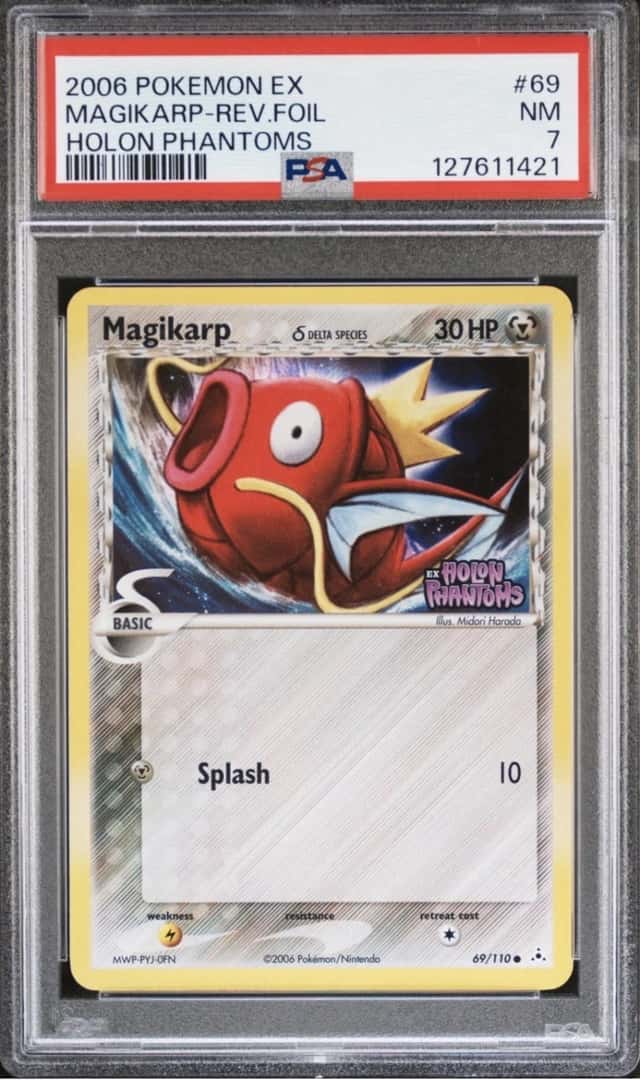 2006 Pokemon EX Holon Phantoms Rev. Foil #69 Magikarp PSA 7 NM Pop 49