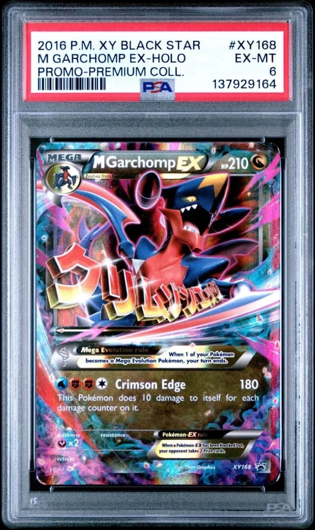 2016 Pokemon XY Black Star Promo #XY168 M Garchomp EX Holo PSA 6