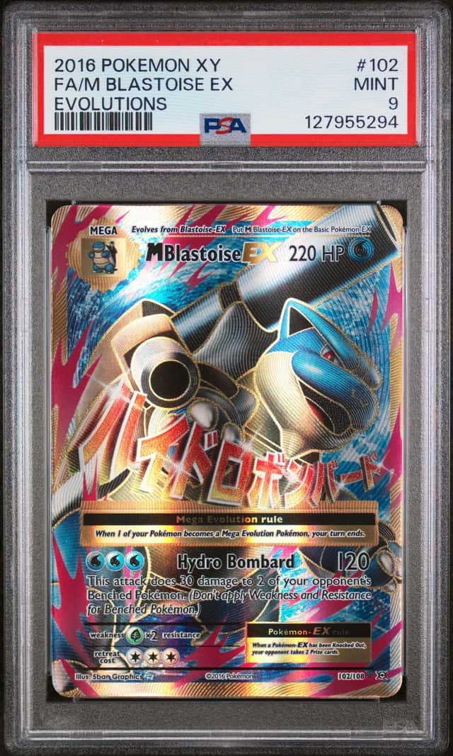 2016 Pokemon XY Evolutions M Blastoise EX #102/108 PSA 9
