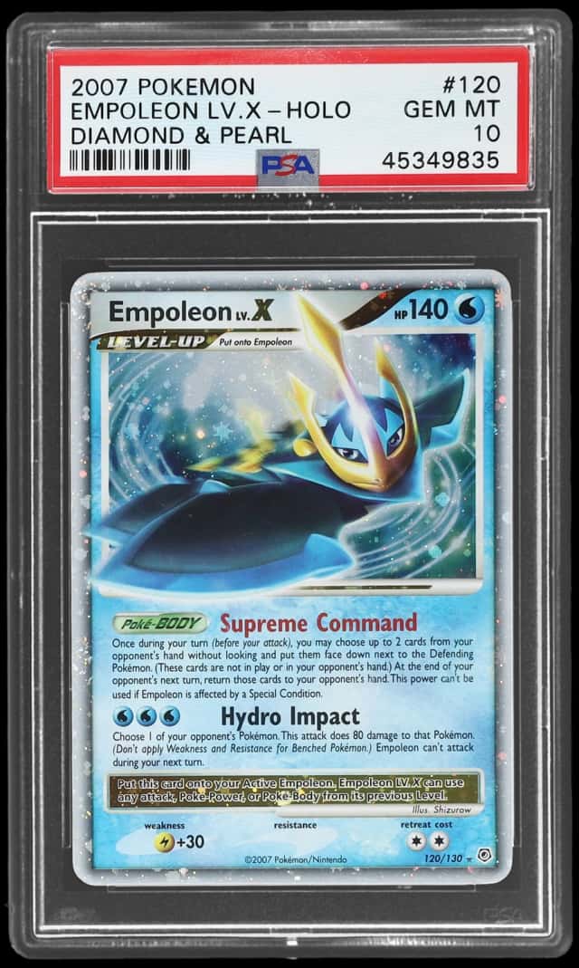 2007 Pokemon Diamond and Pearl Holo Empoleon Lv X #120