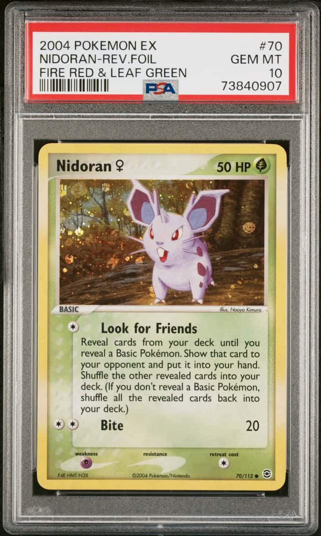 2004 Pokemon Ex Fire Red Leaf Green Reverse Foil Nidoran #70