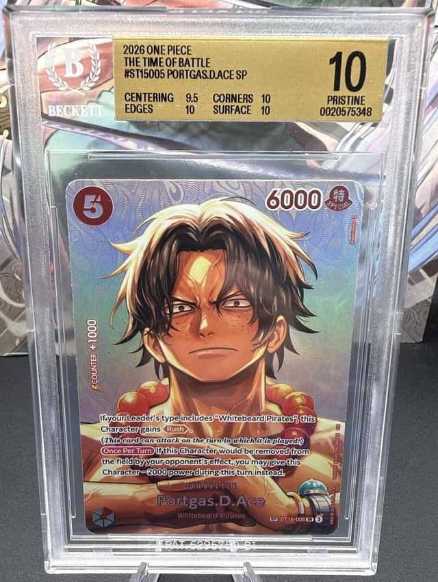 2026 One Piece Portgas.D.Ace (SP) ST15-005 The Time of Battle Foil BGS 10