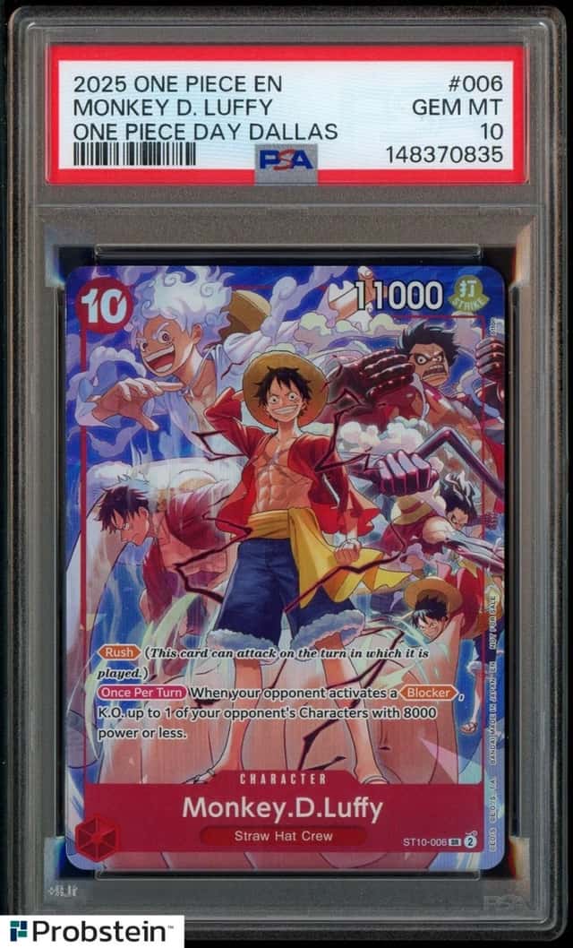 2025 One Piece Day Dallas Promo #006 Monkey D. Luffy PSA 10 GEM MINT