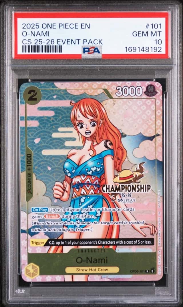 2025 ONE PIECE CHAMPIONSHIP 2025-26 EVENT PACK #101 O-NAMI PSA 10