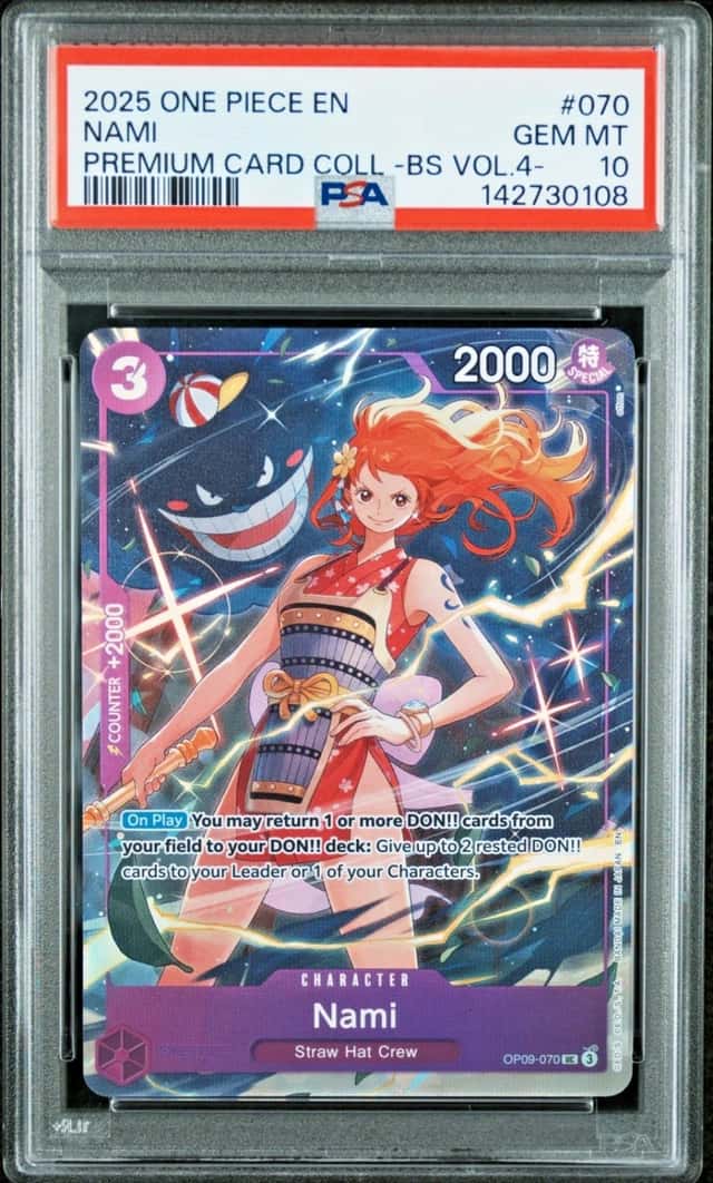 2025 ONE PIECE NAMI PREMIUM CARD COLLECTION -BEST SELECTION VOL.4 - #070 PSA 10