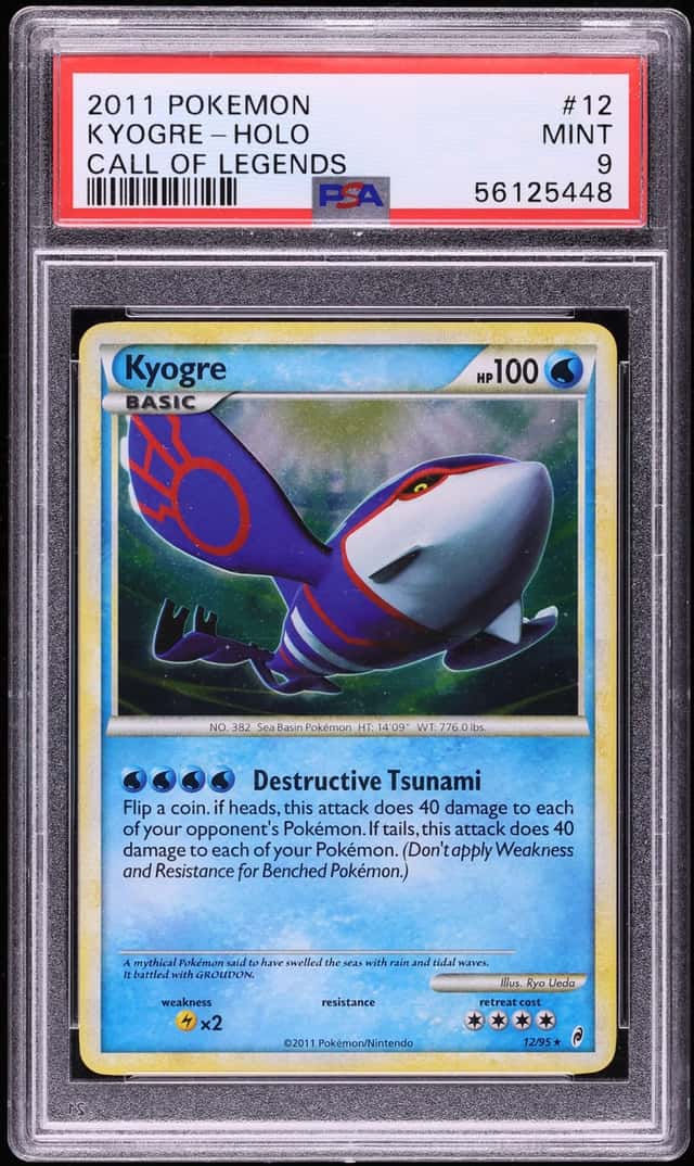 2011 Pokemon Call Of Legends Holo Kyogre #12 PSA 9 MINT