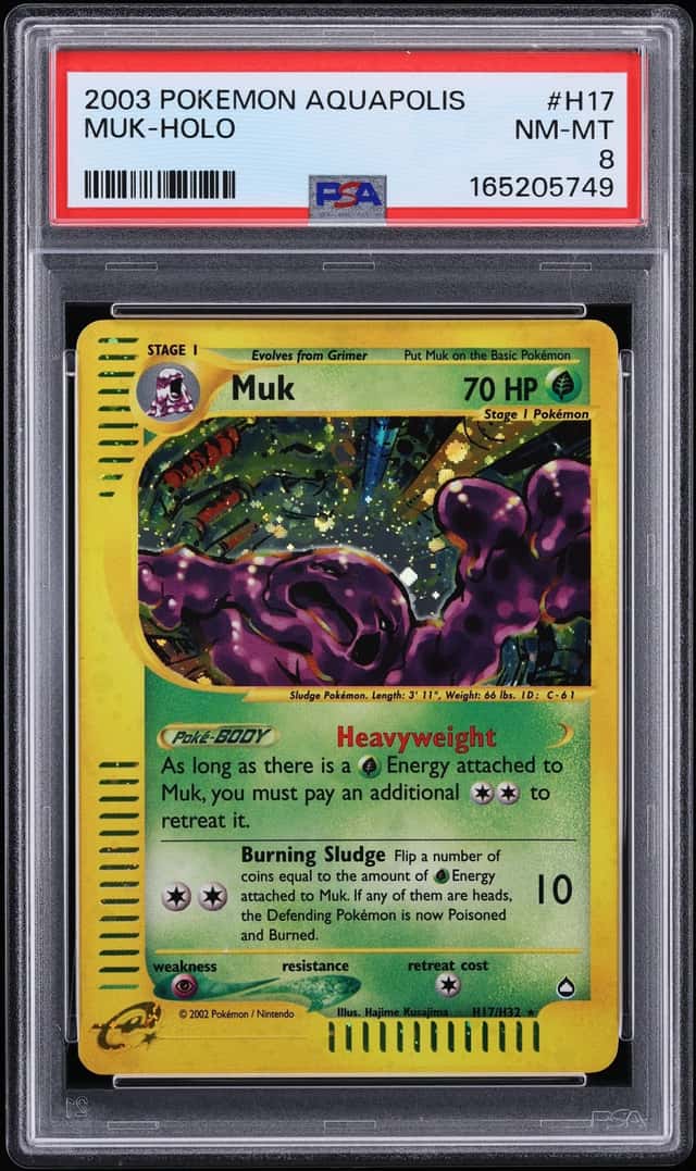 2003 Pokemon Aquapolis Holo Muk #H17 PSA 8 NM-MT