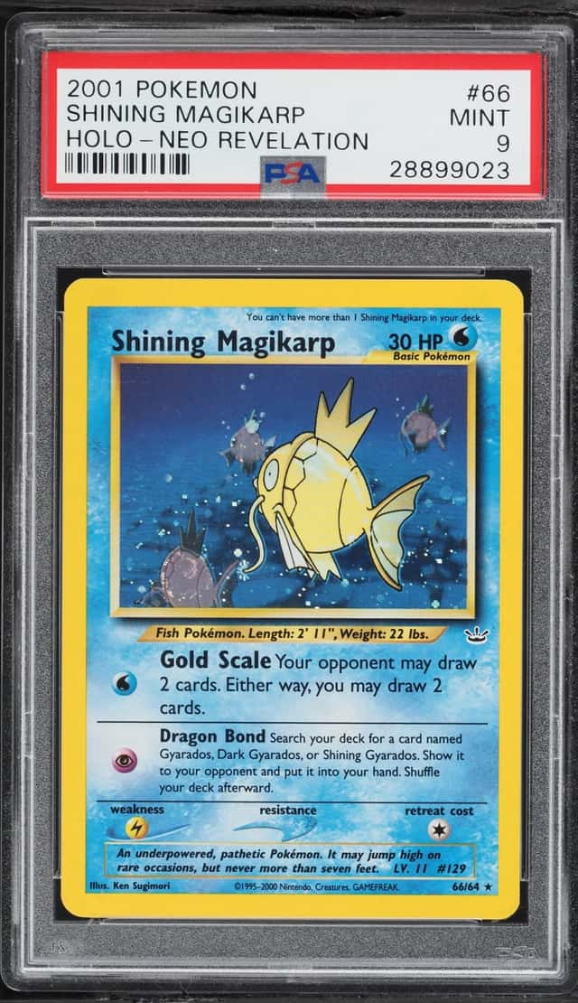 2001 Pokemon Neo Revelation Holo Shining Magikarp #66 PSA 9 MINT