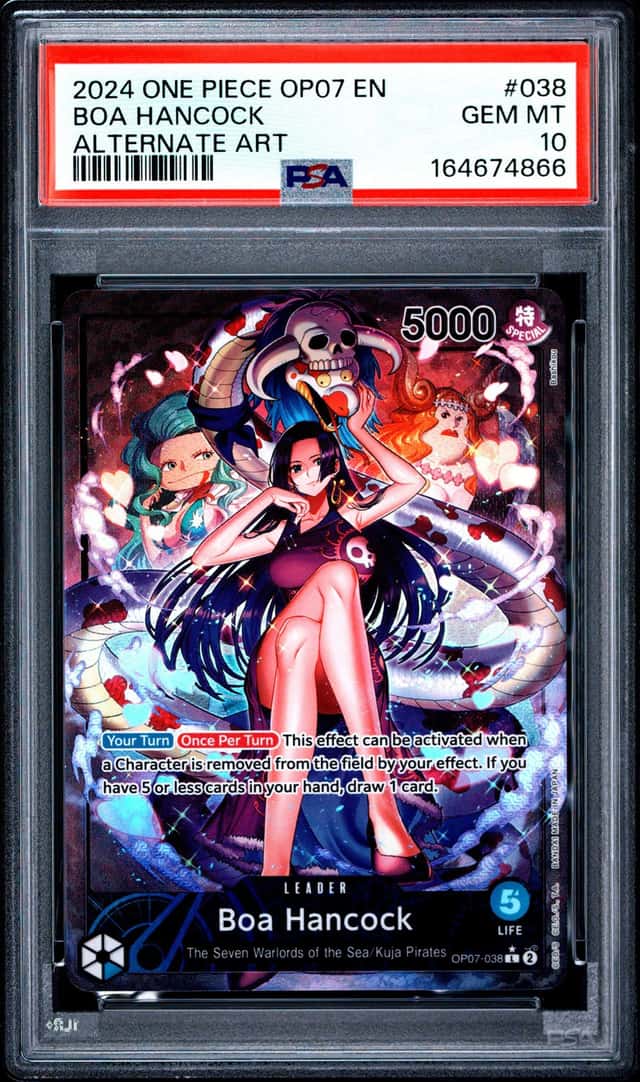 2024 One Piece 500 Years In The Future Alt Art Leader Boa Hancock #OP07-38 PSA 10 GEM MINT