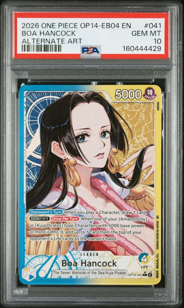 2026 One Piece The Azure Sea's Seven Alt Art Leader Boa Hancock #OP14-041 PSA 10 GEM MINT
