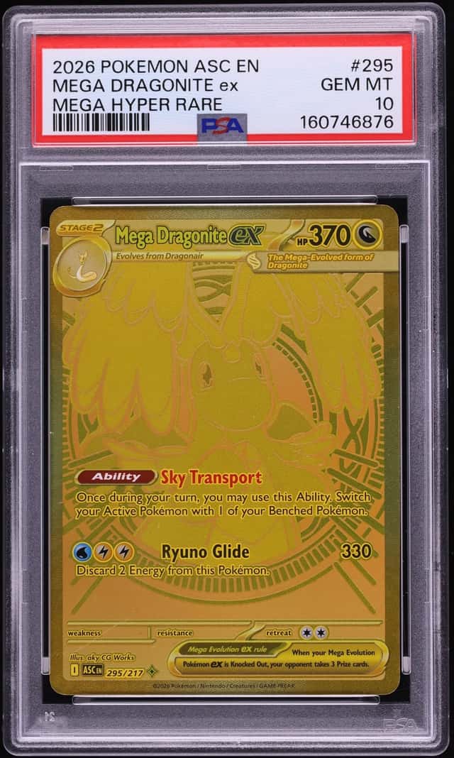 2026 Pokemon Mega Evolution Ascended Heroes MHR Mega Dragonite Ex #295 PSA 10 GEM MINT