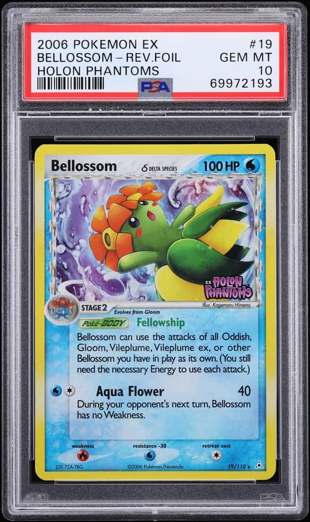 2006 Pokemon EX Holon Phantoms Reverse Holo Bellossom #19 PSA 10 GEM MINT