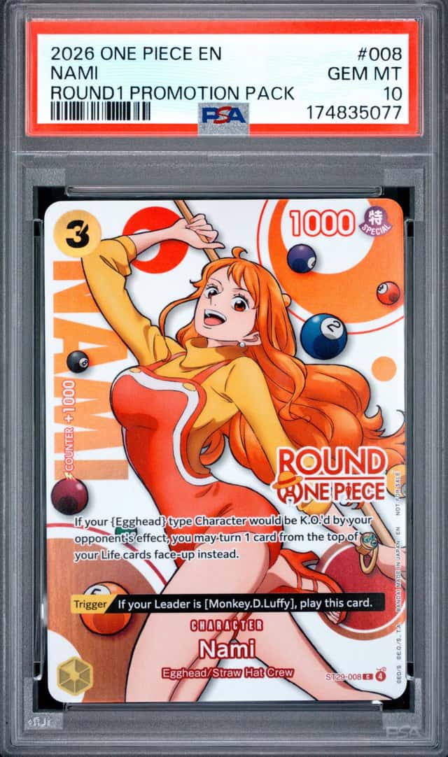 2026 ONE PIECE ROUND1 PROMOTION PACK #008 NAMI PSA 10